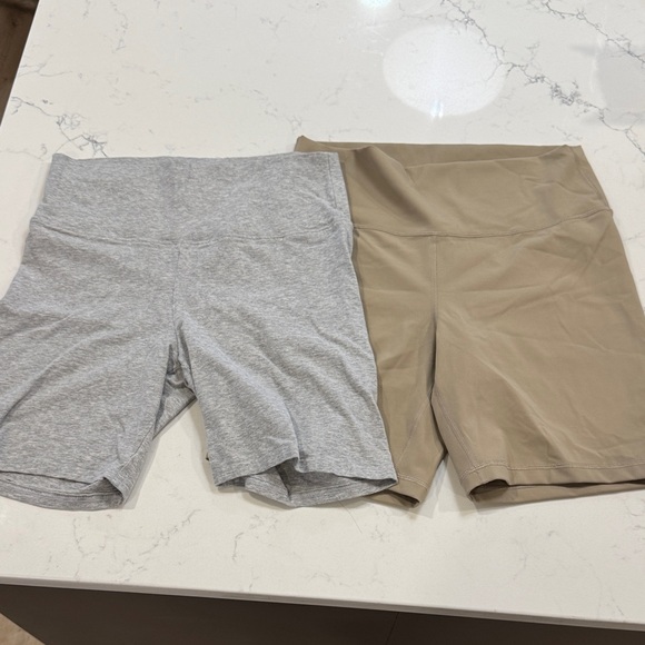 TNA Pants - Tna Aritzia Gray and Tan Women's Bike Shorts